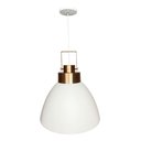 Ver imagem 1 de Lustre Pendente Utron King Estilo Industrial Alumínio 40cm - Branco/cobre Duo Color