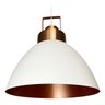 Lustre Pendente Utron King Estilo Industrial Alumínio 40cm - Branco/Cobre Duo color - 4