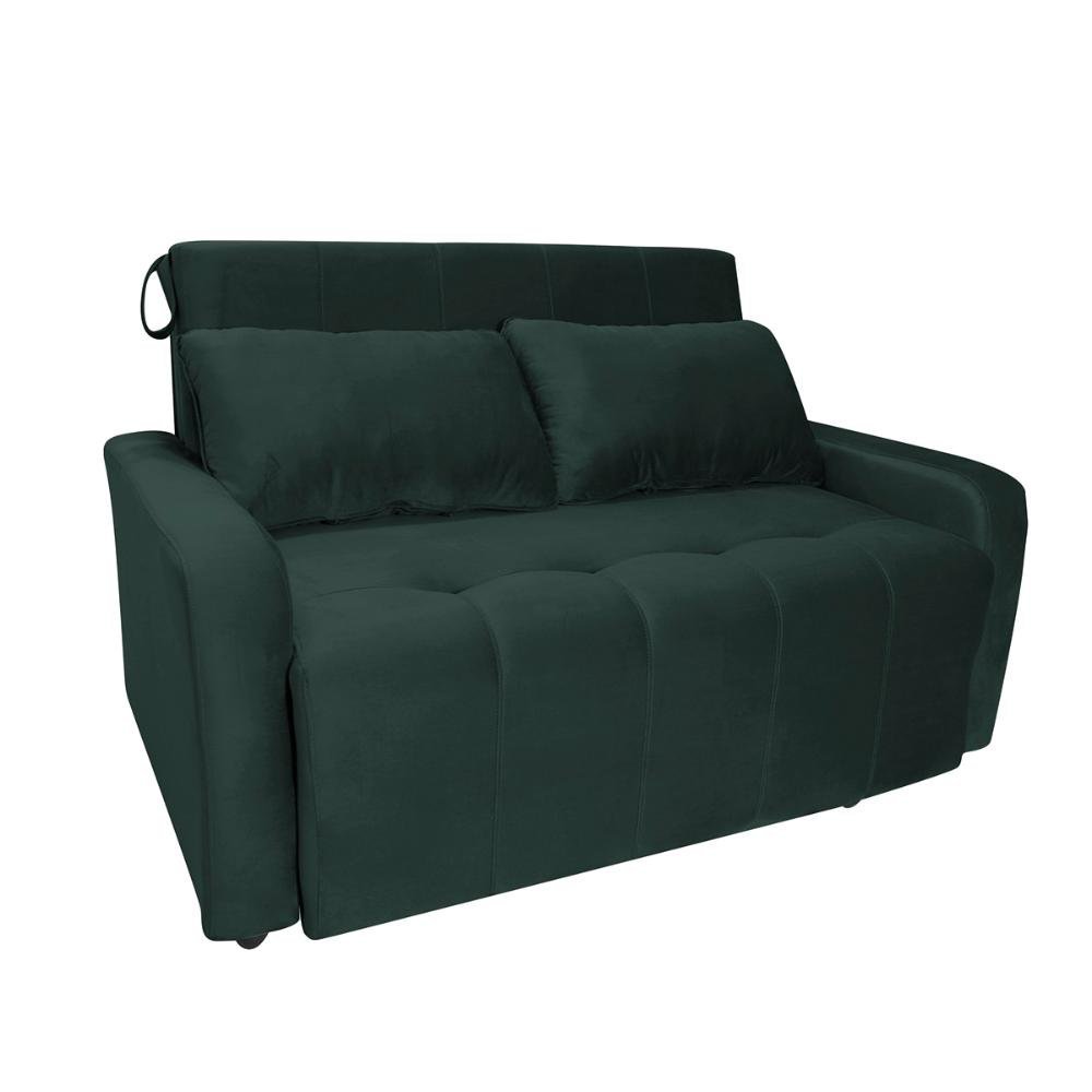 Sofá Cama para Sala de Estar Amora New Suede - Petróleo - 2