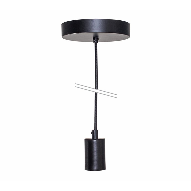 Pendente Luminária Fio Preto Metallum
