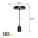 Ver imagem 4 de Pendente Luminária Fio Preto Metallum