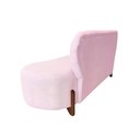 Ver imagem 4 de Sofá 2 Lugares Orgânico Curvo Tókio 150cm Couro Rosa Bebê