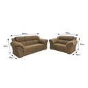Ver imagem 3 de Conjunto Sofá Windsor Velut 3 e 2 Lugares 2,04m e 1,59m - King House