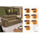 Ver imagem 4 de Conjunto Sofá Windsor Velut 3 e 2 Lugares 2,04m e 1,59m - King House