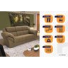 Conjunto Sofá Windsor Velut 3 e 2 Lugares 2,04m e 1,59m - King House - 4