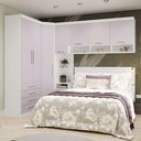 Ver imagem 1 de Quarto de Canto Queen com Guarda Roupas Cabeceira Alpes Luciane Móveis