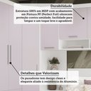 Ver imagem 5 de Quarto de Canto Queen com Guarda Roupas Cabeceira Alpes Luciane Móveis