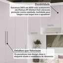 Ver imagem 5 de Quarto de Canto Queen com Guarda Roupas Cabeceira Alpes Luciane Móveis