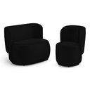 Ver imagem 2 de Poltrona e Namoradeira Orgânica Molly Couríssimo Preto - Desk Design Cor Preto