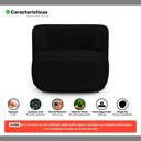 Ver imagem 3 de Poltrona e Namoradeira Orgânica Molly Couríssimo Preto - Desk Design Cor Preto