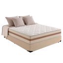 Ver imagem 1 de Cama Box Casal 138 Suede Bege com Colchão Pillow Angel Molas Ensacadas 62x138x188