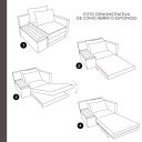 Ver imagem 5 de Poltrona Cama USB | Tampo Lateral | Tecido Acquablock Impermeável | Medida 100 | Cinza