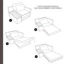 Ver imagem 5 de Poltrona Cama USB | Tampo Lateral | Tecido Acquablock Impermeável | Medida 100 | Cinza