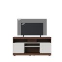 Ver imagem 6 de Rack para TV até 47 Polegadas com 2 Portas e Rodízios Multimóveis Crcol-RCK034 Nogueira/Off White