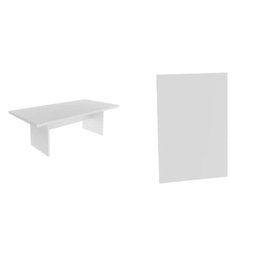 Kit com Mesa para Reunião 6 Lugares e Painel para Tv até 37 Polegadas - 2