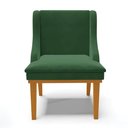 Ver imagem 7 de Cadeira De Jantar Veludo Verde Base Fixa Madeira Castanho