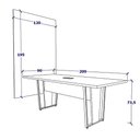 Ver imagem 2 de Conjunto Escritório Mesa 2m Caixa Tomada e Painel Tv Pre F5 Cor:preto