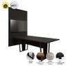 Conjunto Escritório Mesa 2m Caixa Tomada e Painel Tv Pre F5 Cor:preto - 3