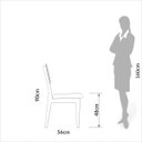 Ver imagem 3 de Kit 6 Cadeiras Estofadas Encosto de Tela em 100% Mdf Freijó Cesare Claro Dalla Costa