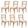 Kit 6 Cadeiras Estofadas Encosto de Tela em 100% Mdf Freijó Cesare Claro Dalla Costa - 1