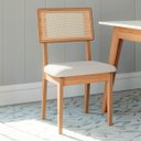 Ver imagem 2 de Kit 6 Cadeiras Estofadas Encosto de Tela em 100% Mdf Freijó Cesare Claro Dalla Costa