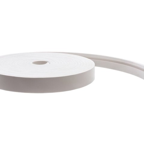 Rodapé e.V.a Flexível Autoadesivo 5cm x 1cm 6 Metros Lucca Branco Molduraflex