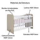 Ver imagem 5 de Berco Grade Fixa e Comoda 4 Gavetas Labirinto Rustico Branco Henn