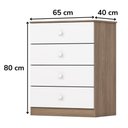 Ver imagem 4 de Berco Grade Fixa e Comoda 4 Gavetas Labirinto Rustico Branco Henn