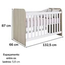 Ver imagem 3 de Berco Grade Fixa e Comoda 4 Gavetas Labirinto Rustico Branco Henn