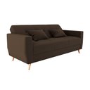 Ver imagem 1 de Sofá Cama Rocoo 205cm Reclinável Veludo Marrom - Sallar Home