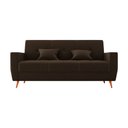 Ver imagem 4 de Sofá Cama Rocoo 205cm Reclinável Veludo Marrom - Sallar Home