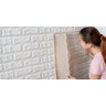 Painel Placa 3D Tijolo Branco Adesivo Auto Relevo 70cmx77cm - 2