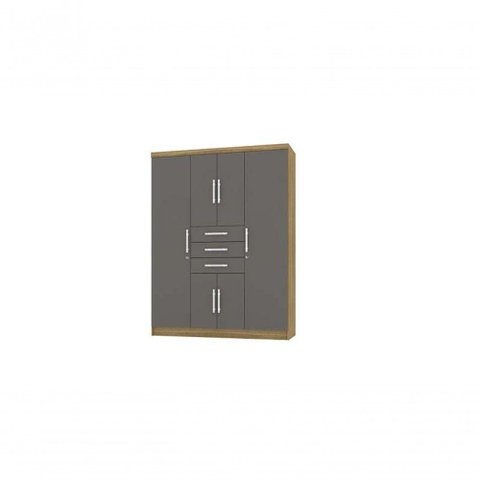 Guarda Roupa Taurus 6 Portas 3 Gavetas Imperial Nature/alasca - Vlr
