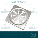Ver imagem 5 de Tampa Ralo Grelha Banheiro 10x10 Inox 201 Quadrado 100mm