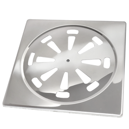 Tampa Ralo Grelha Banheiro 10x10 Inox 201 Quadrado 100mm - 1