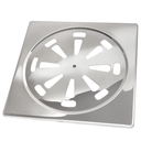 Ver imagem 1 de Tampa Ralo Grelha Banheiro 10x10 Inox 201 Quadrado 100mm