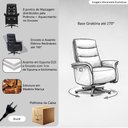Ver imagem 4 de Poltrona do Papai Elétrica Reclinável Destin Bimotor com Massagem Aquecimento Entrada Usb Pu Preto G