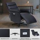 Ver imagem 3 de Poltrona do Papai Elétrica Reclinável Destin Bimotor com Massagem Aquecimento Entrada Usb Pu Preto G