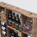 Ver imagem 4 de Barzinho Adega com Porta Rolhas Tampinhas e Taças em Madeira Maciça Rústica
