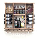 Ver imagem 1 de Barzinho Adega com Porta Rolhas Tampinhas e Taças em Madeira Maciça Rústica