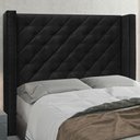 Ver imagem 2 de Cabeceira King 1,95m Vicenza Suede Preto - Pallazio