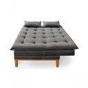 Ver imagem 2 de Sofá Cama Reclinável Casal 1,84m Island Suede Cinza Premium