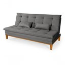 Ver imagem 1 de Sofá Cama Reclinável Casal 1,84m Island Suede Cinza Premium