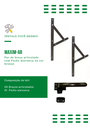 Ver imagem 5 de Kit Dois Pares Janela Maxim Ar - Braço 30cm - C/ Fecho - Bronze