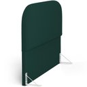 Ver imagem 2 de Cabeceira Cama Box Casal 140cm Lanna com Puff Recamier Doha W01 Bouclê Verde - Lyam Decor