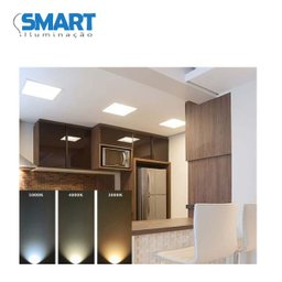 Luminária Painel Plafon Led 12w Quadrada Embutir 4000k - 6