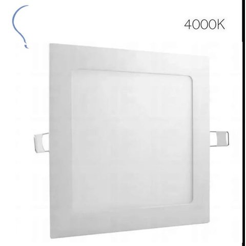 Luminária Painel Plafon Led 12w Quadrada Embutir 4000k