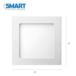 Luminária Painel Plafon Led 12w Quadrada Embutir 4000k - 2