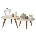 Ver imagem 2 de Conjunto Mesa de Centro Pés Palito Branca