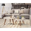 Ver imagem 1 de Conjunto Mesa de Centro Pés Palito Branca